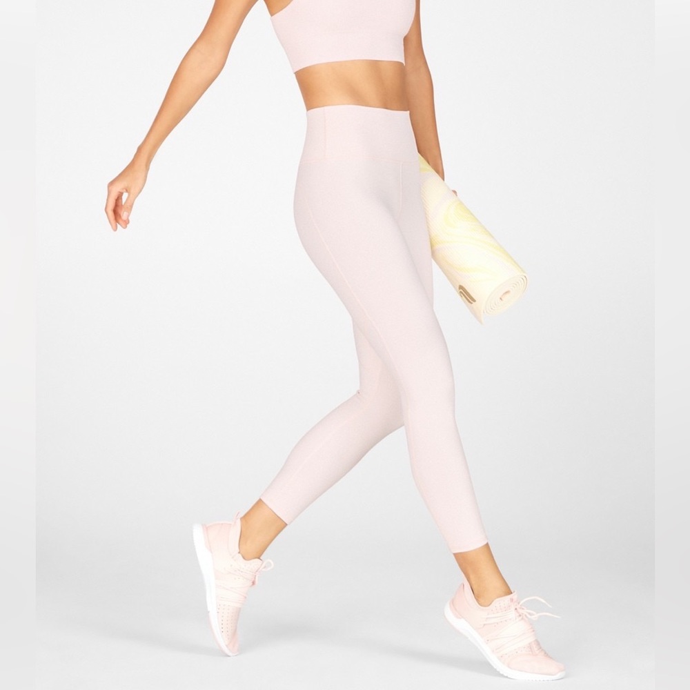 Fabletics light pink leggings pureluxe fabric size small